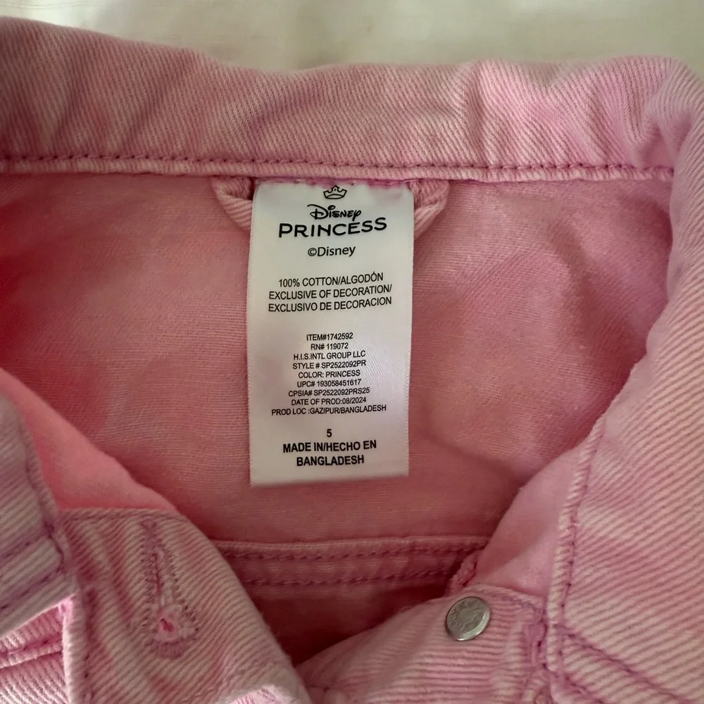 Disney Pink Jean Jacket with Princess Embroidery - Picture 4 of 5